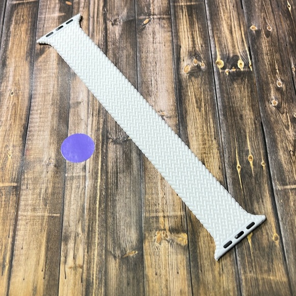5for$10 White Zigzag Textured Silicone 38mm/40mm/41mm Apple Watchband NWT - Picture 1 of 4